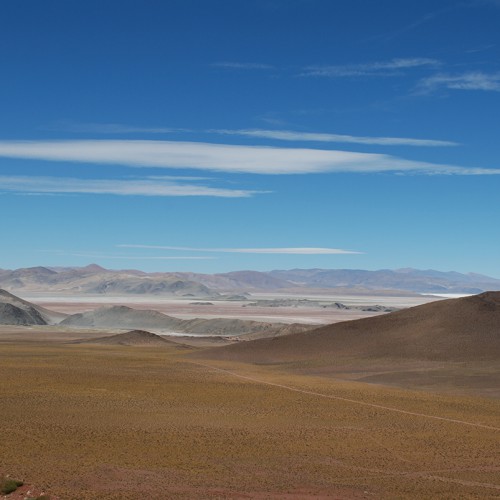 Looking SW from Oculto to Catamarca towards Salar Hombre Muerto with La Ronde community in front