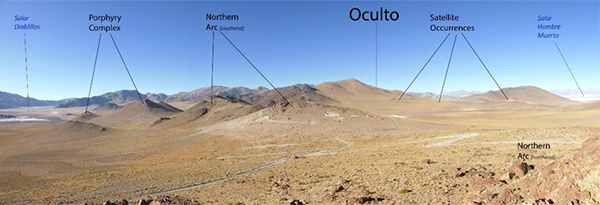Fig 2 - Diablillos Exploration Zones, Looking South