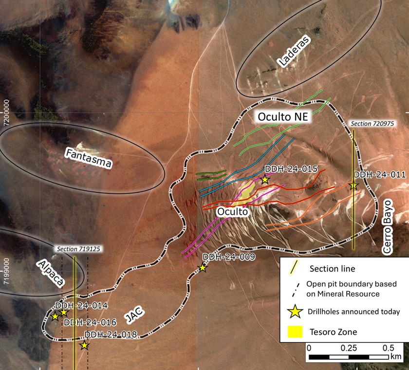 Figure 1 – Plan View of Latest Drill Holes 