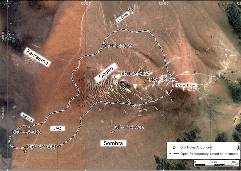 Figura 1 – Vista en planta de los últimos pozos de perforación