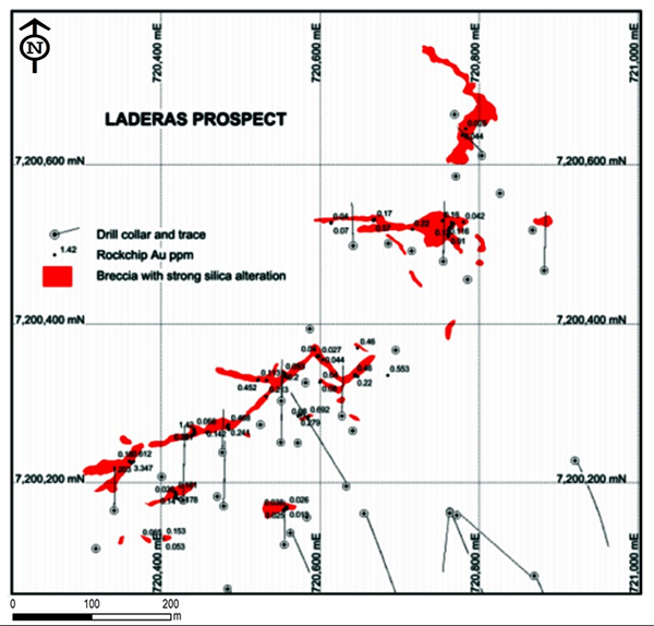 Figure 3 -Laderas Prospect Map