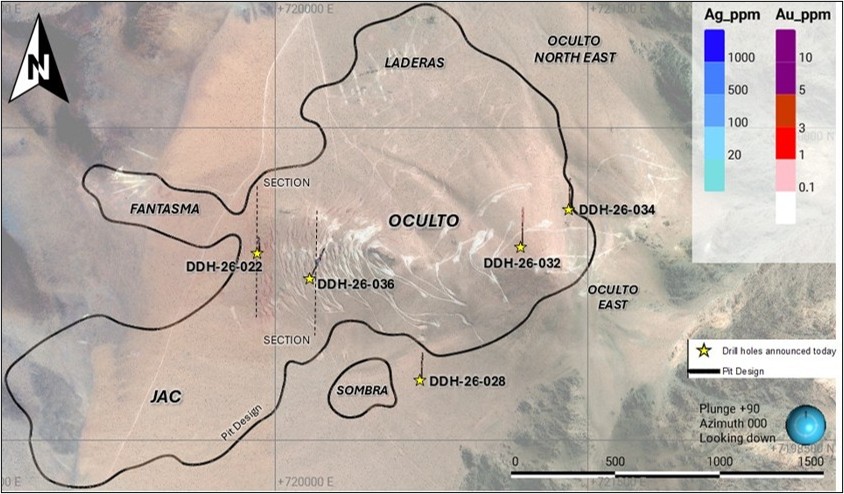 Plan View of Drill Results
